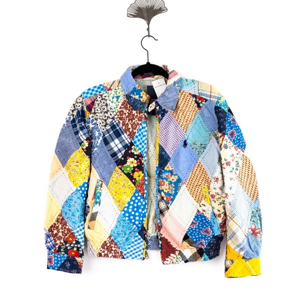 NWT Polo Ralph Lauren Patchwork Zip Jacket Quilted Multi $798 - Size SP Small - Picture 8 of 13
